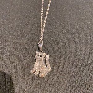 Swarovski Crystal Cat Necklace
